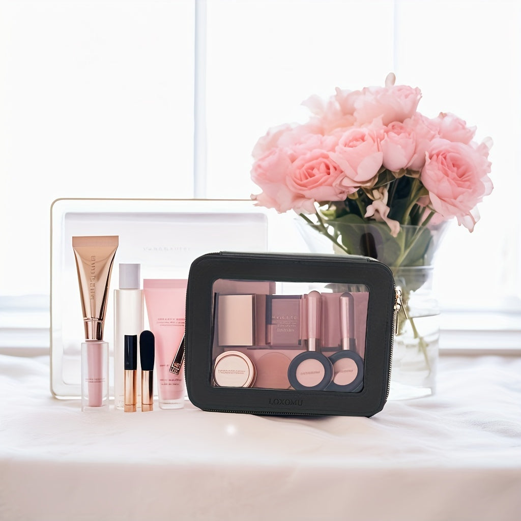 Clear Travel Makeup Bag – Transparent Waterproof Toiletry Organizer